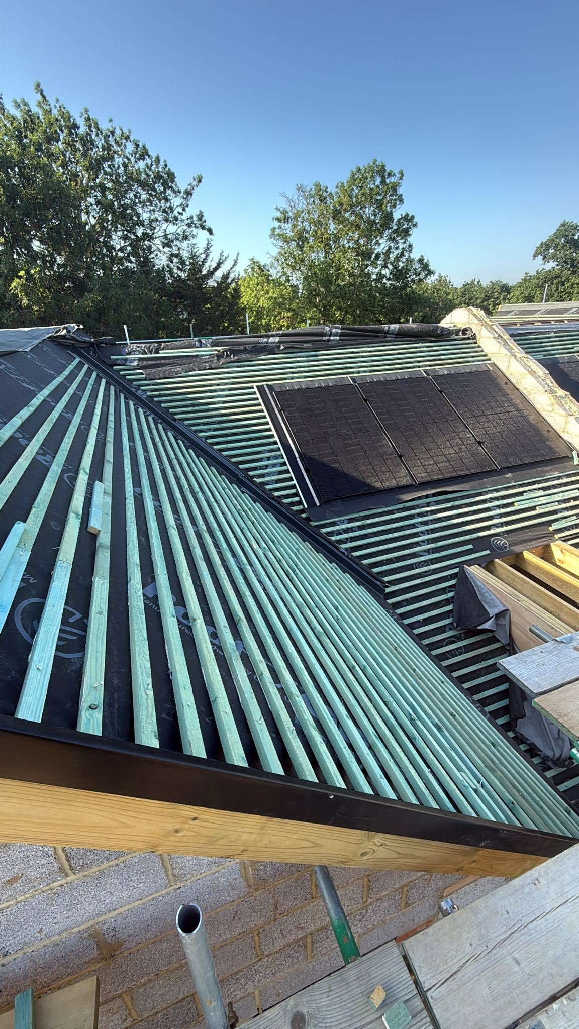 Roof Battening & Solar Panel Installation in Progress by B KARAN BUILD ROOFING Ltd